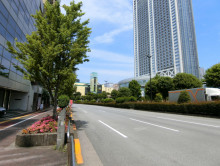 梅澤ビル前面の通り