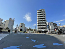 付近の多摩堤通り