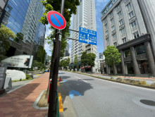 至近の外苑西通り