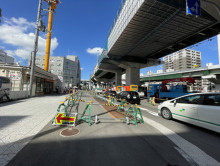 阿波座ビル前面の通り