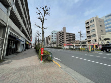 奉仕会館前面の通り