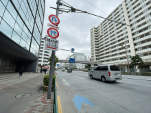 東陽プラザビル前面の