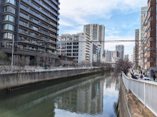 向かいの目黒川