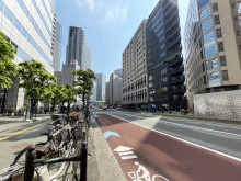 肥後橋シミズビル前面