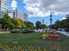 向かいの大通り公園